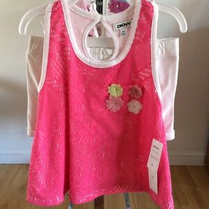 DKNY Girls Tank and Shorts Set, 3T